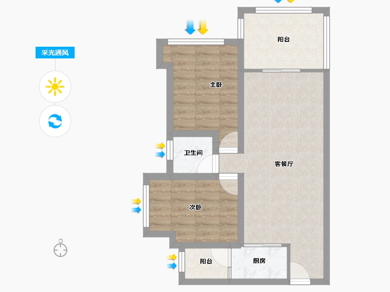 广东省-深圳市-菁英趣庭-57.57-户型库-采光通风