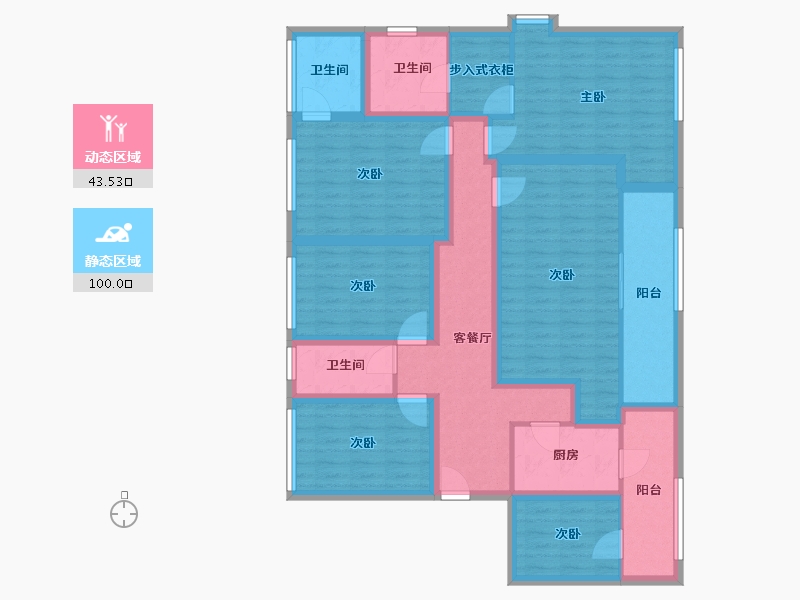 广东省-深圳市-华润城润府一期-125.35-户型库-动静分区