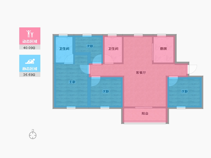 广东省-深圳市-翠枫豪园-67.07-户型库-动静分区