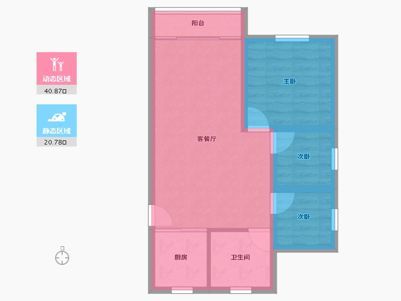 广东省-深圳市-鸿洲新都-55.01-户型库-动静分区