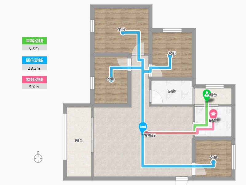 广东省-深圳市-富源花园-79.50-户型库-动静线