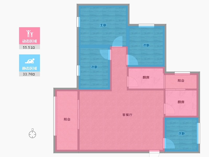 广东省-深圳市-富源花园-79.50-户型库-动静分区