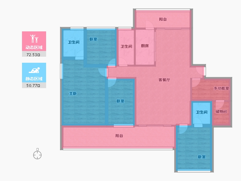 广东省-深圳市-阅山华府-108.74-户型库-动静分区