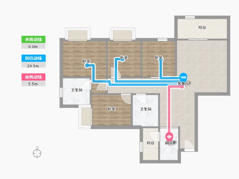 广东省-深圳市-鸿荣源禧园-87.27-户型库-动静线