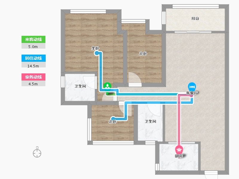 广东省-深圳市-华侨城四海云亭-72.06-户型库-动静线