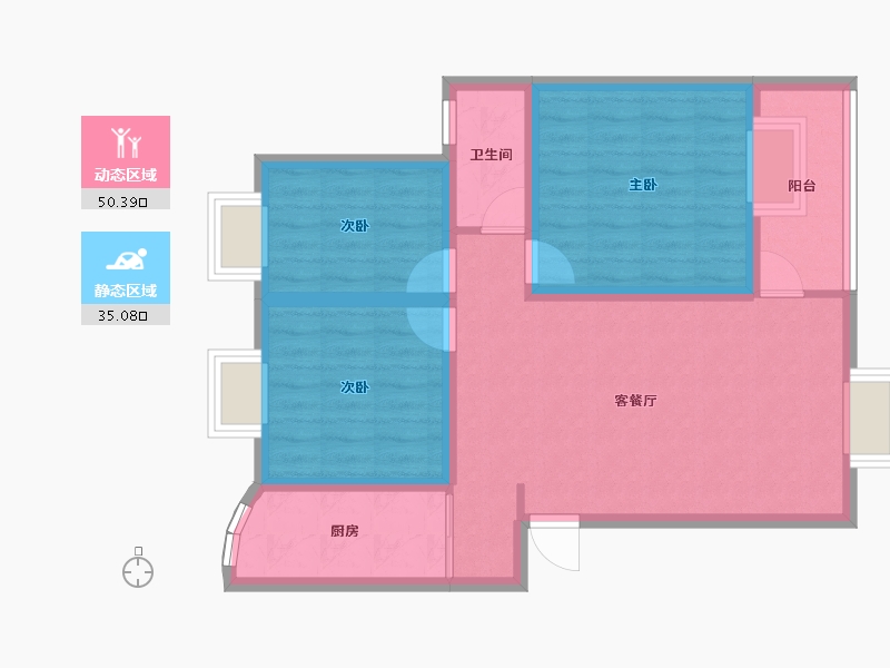 广东省-深圳市-山水情家园-75.75-户型库-动静分区