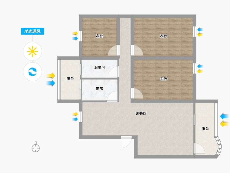 广东省-深圳市-华天花园-83.09-户型库-采光通风