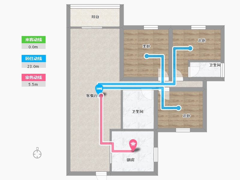 广东省-深圳市-兴华路2号(星航华府)-68.99-户型库-动静线