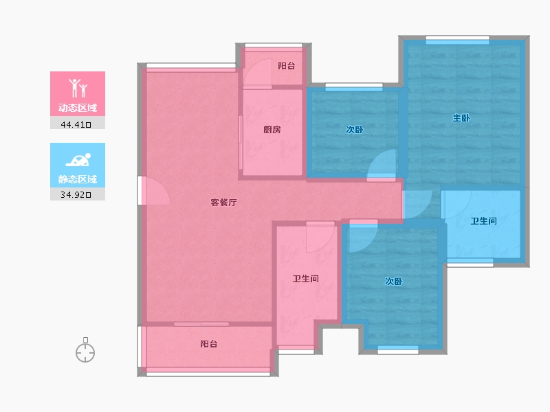 广东省-深圳市-香莎公馆-70.08-户型库-动静分区