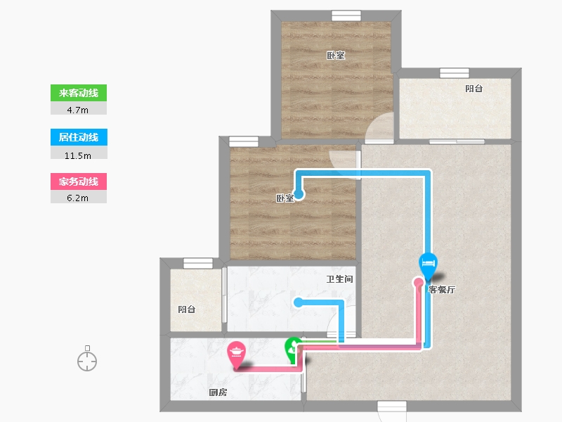 广东省-深圳市-流塘阳光-53.00-户型库-动静线