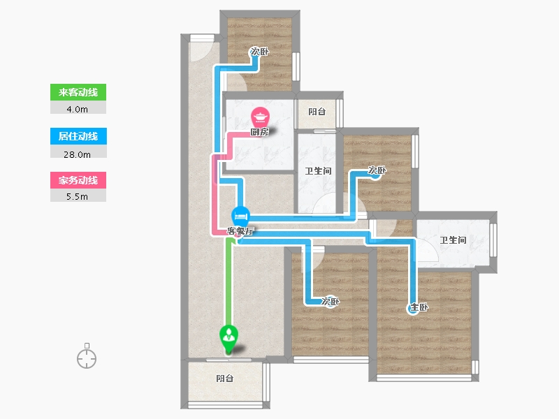 广东省-深圳市-嘉亿爵悦公馆-79.19-户型库-动静线