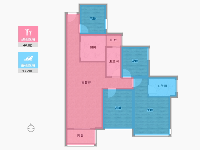 广东省-深圳市-嘉亿爵悦公馆-79.19-户型库-动静分区