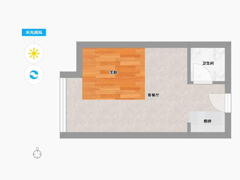 广东省-深圳市-TATA公寓-21.60-户型库-采光通风