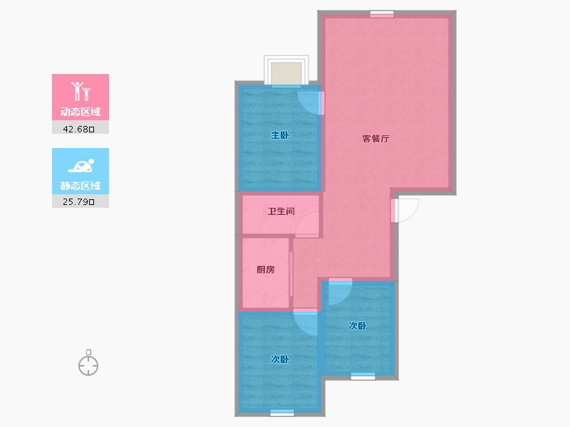 广东省-深圳市-华天花园-60.75-户型库-动静分区