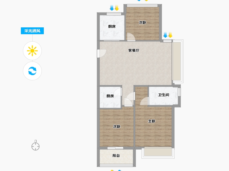 浙江省-丽水市-香城园-92.17-户型库-采光通风