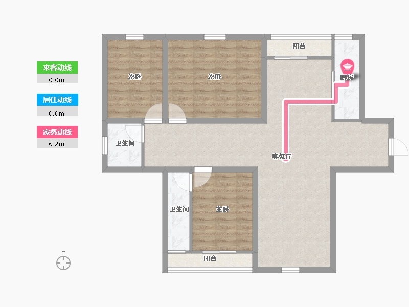 广东省-深圳市-新龙岗花园-94.09-户型库-动静线