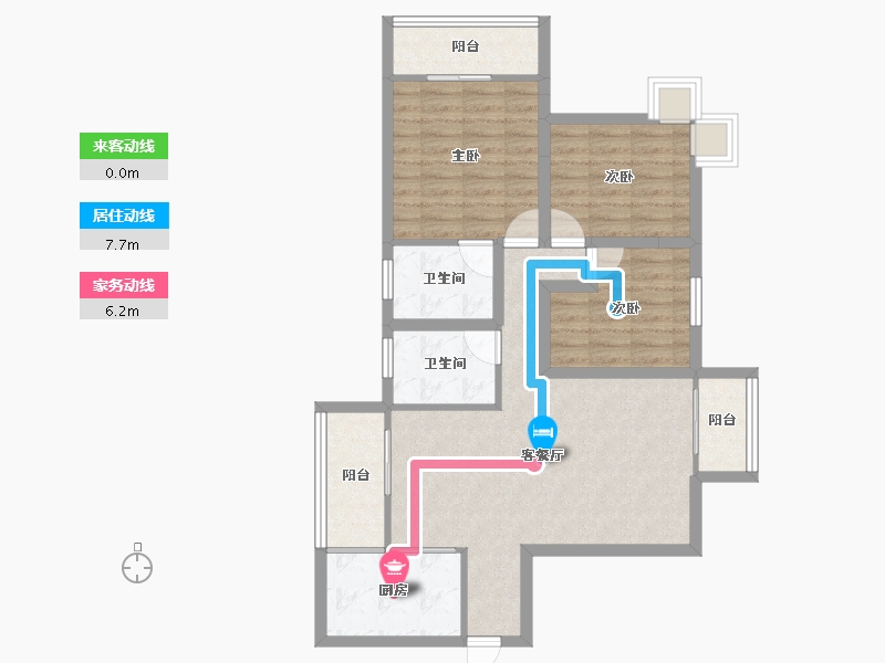 广东省-深圳市-金泓凯旋城-85.97-户型库-动静线