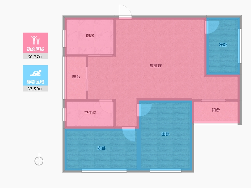 广东省-深圳市-中海怡瑞山居-84.68-户型库-动静分区