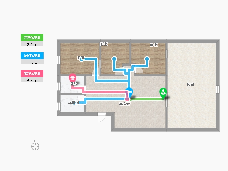 广东省-深圳市-雅涛花园-55.99-户型库-动静线