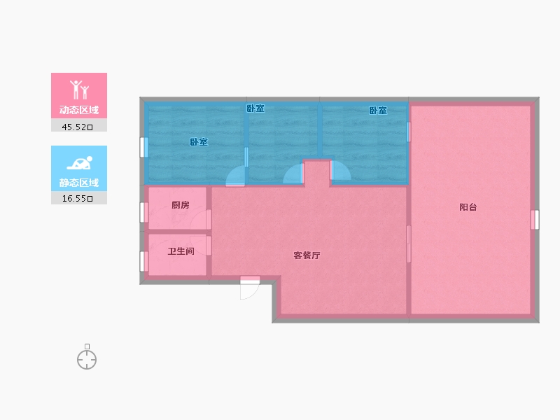 广东省-深圳市-雅涛花园-55.99-户型库-动静分区