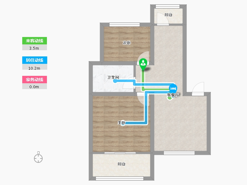 广东省-深圳市-中海怡瑞山居-57.31-户型库-动静线