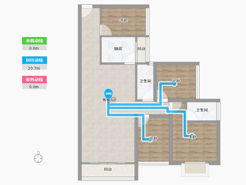 广东省-深圳市-万科翰邻城-81.37-户型库-动静线