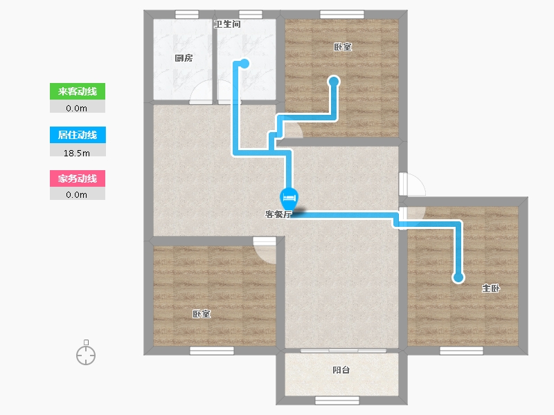 广东省-深圳市-双龙花园-77.11-户型库-动静线