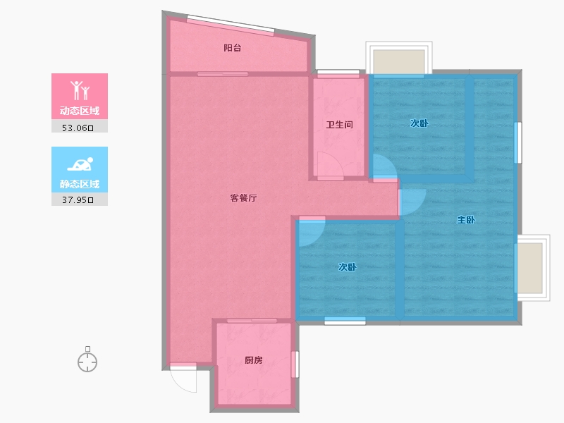 广东省-深圳市-雅然居花园-81.12-户型库-动静分区