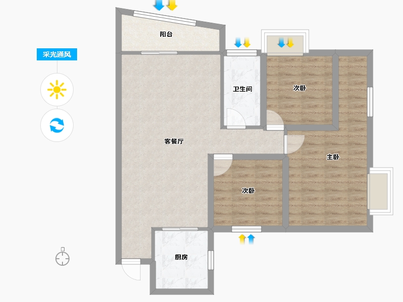 广东省-深圳市-雅然居花园-81.12-户型库-采光通风