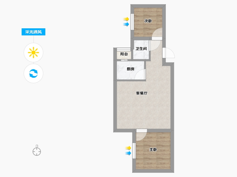 广东省-深圳市-玉湖湾-35.33-户型库-采光通风