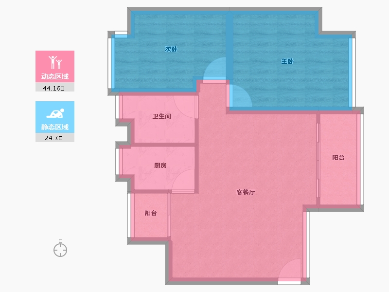 广东省-深圳市-名居绿海名居-61.15-户型库-动静分区