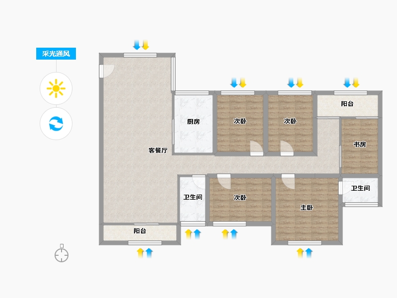 广东省-深圳市-宏发领域-129.72-户型库-采光通风