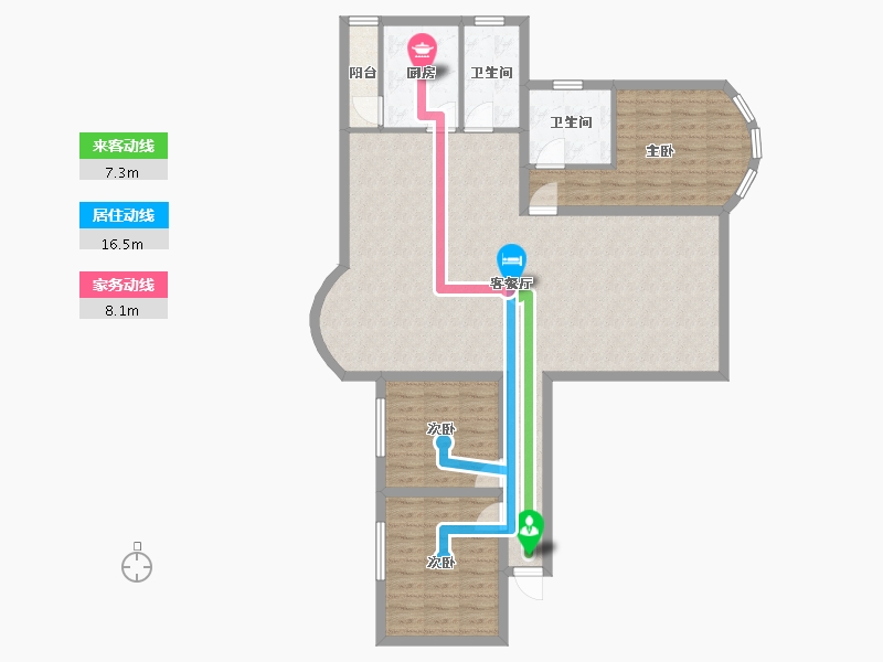 广东省-深圳市-深南花园-112.12-户型库-动静线