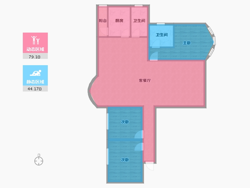 广东省-深圳市-深南花园-112.12-户型库-动静分区