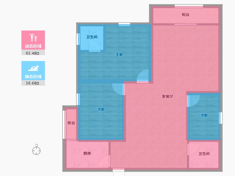 广东省-深圳市-南景苑大厦-89.21-户型库-动静分区