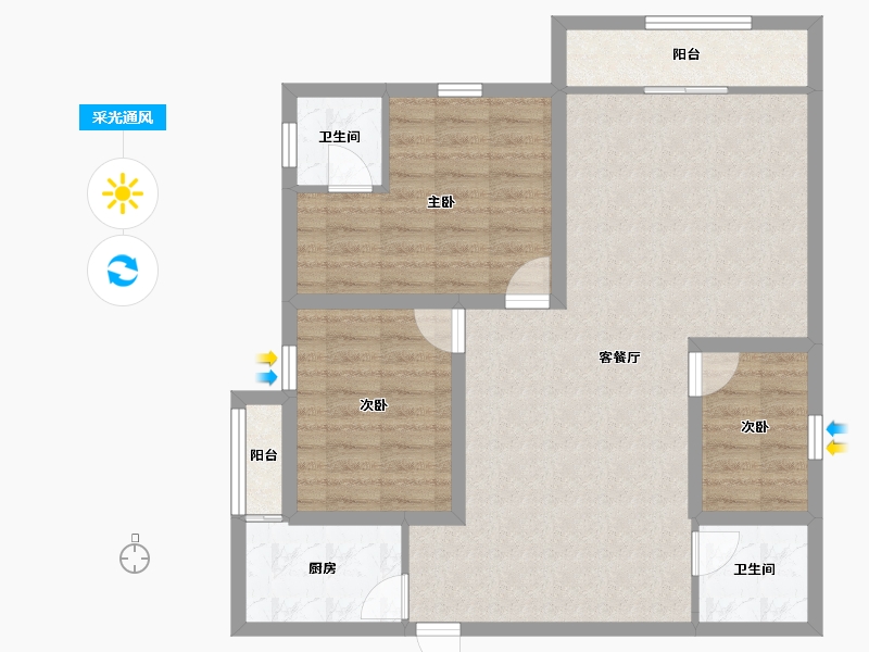 广东省-深圳市-南景苑大厦-89.21-户型库-采光通风