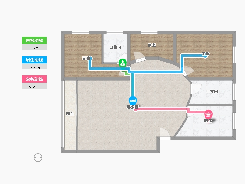 广东省-深圳市-鹏达花园-100.76-户型库-动静线