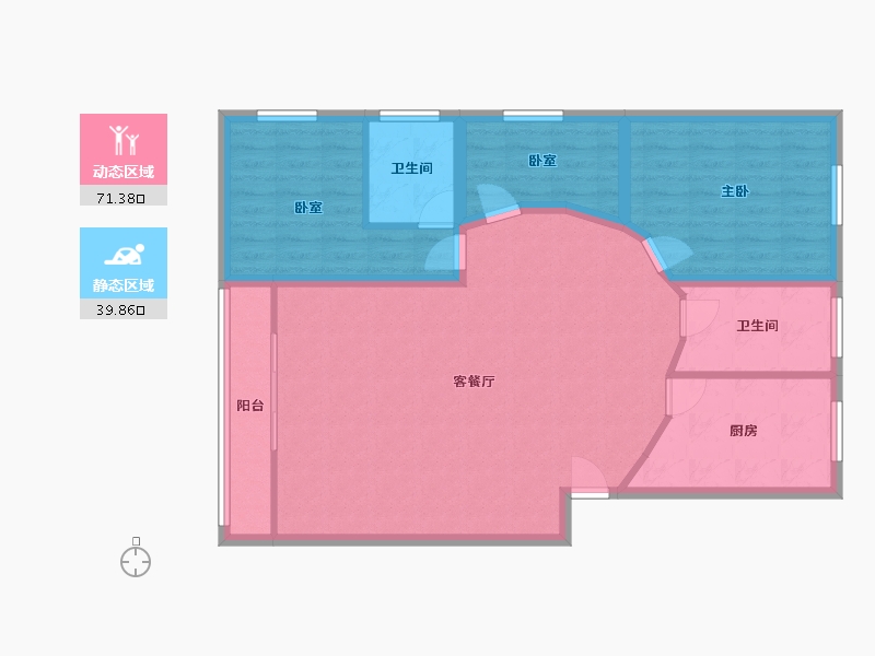 广东省-深圳市-鹏达花园-100.76-户型库-动静分区