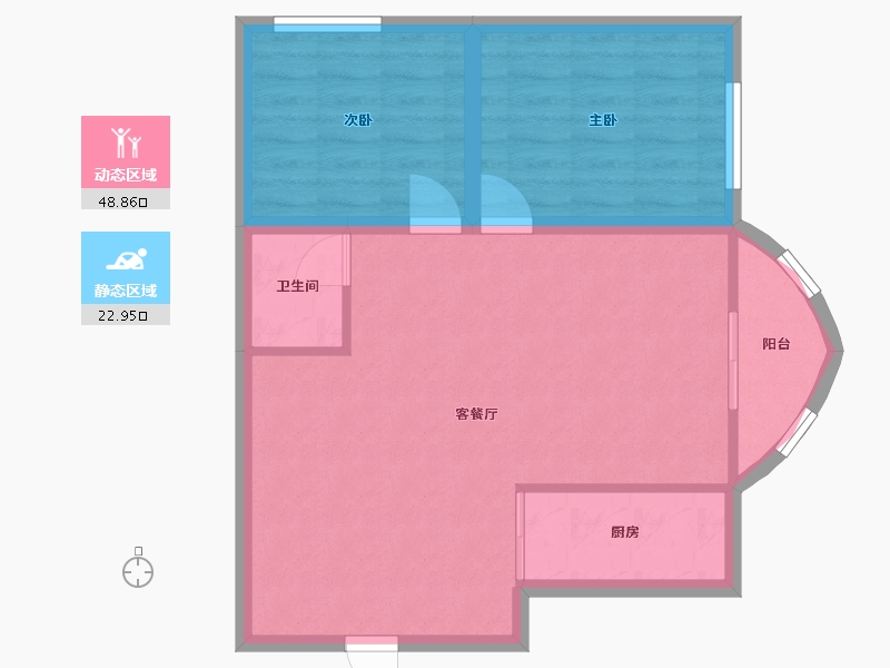 广东省-深圳市-碧海富通城一期-65.12-户型库-动静分区