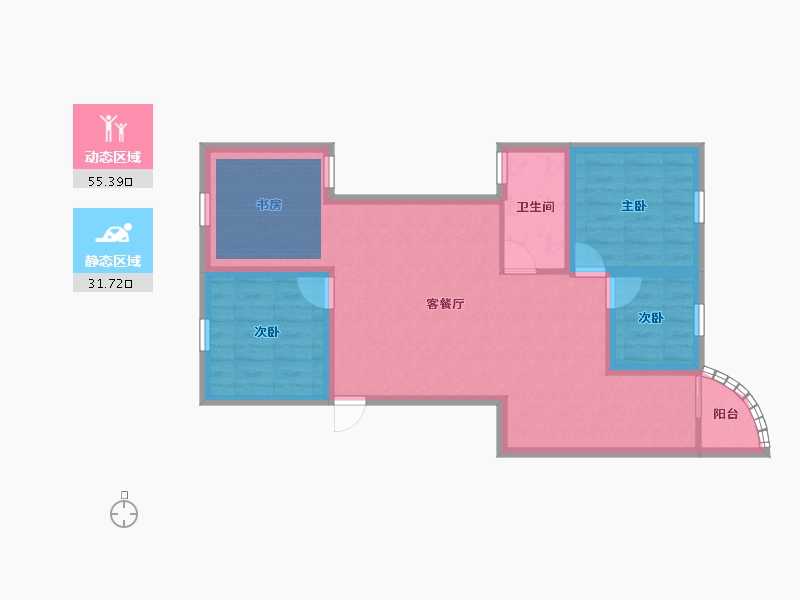 广东省-深圳市-祥祺花园-71.93-户型库-动静分区