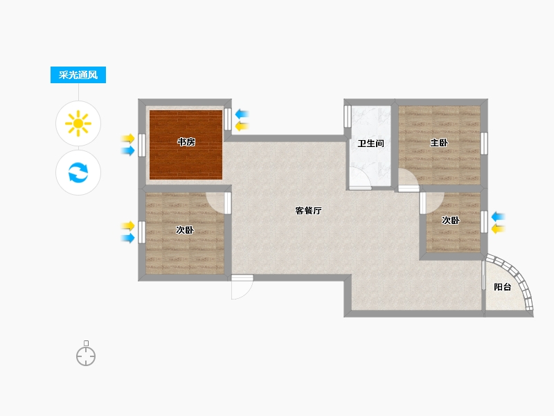 广东省-深圳市-祥祺花园-71.93-户型库-采光通风