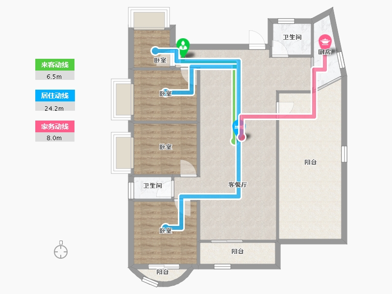 广东省-深圳市-深南花园-102.29-户型库-动静线