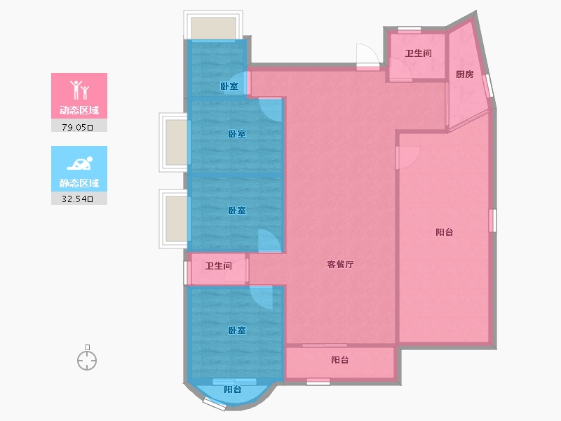 广东省-深圳市-深南花园-102.29-户型库-动静分区