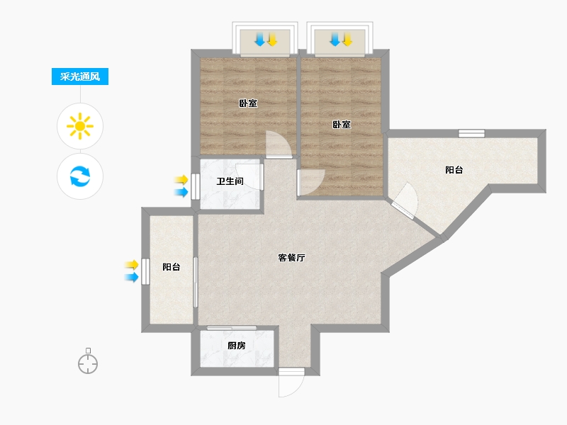 广东省-深圳市-海典居-62.55-户型库-采光通风