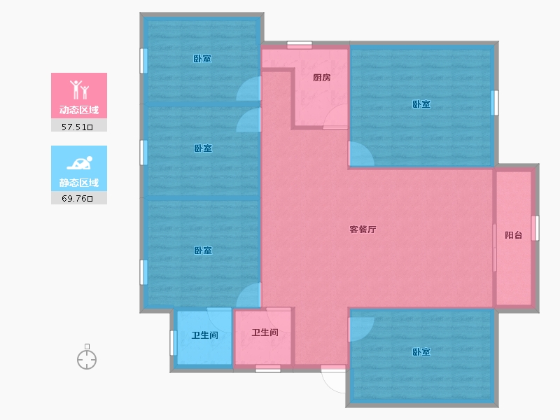 广东省-深圳市-西乡海乐花园-117.07-户型库-动静分区