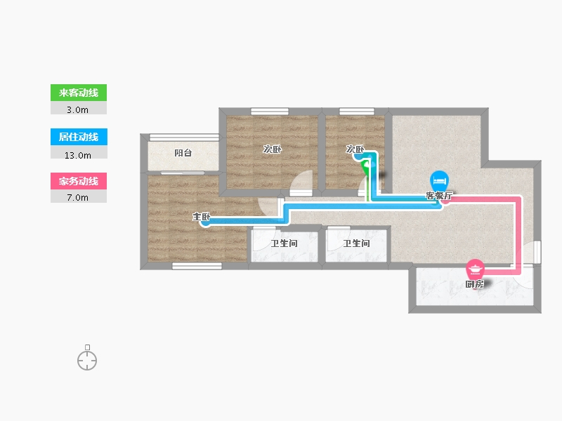 广东省-深圳市-臣田新苑-63.40-户型库-动静线