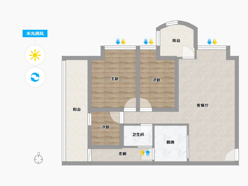 广东省-深圳市-星海名城（二期）-74.13-户型库-采光通风