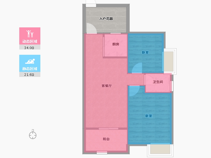 广东省-深圳市-棕榈堡花园-56.42-户型库-动静分区