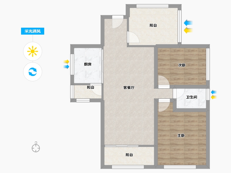 广东省-深圳市-宏发君域-72.49-户型库-采光通风