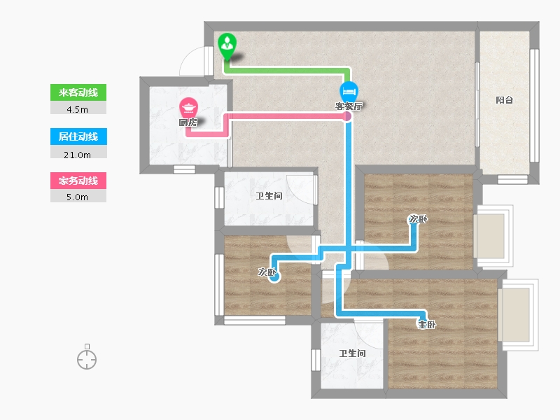 广东省-深圳市-华侨城四海云亭-68.50-户型库-动静线